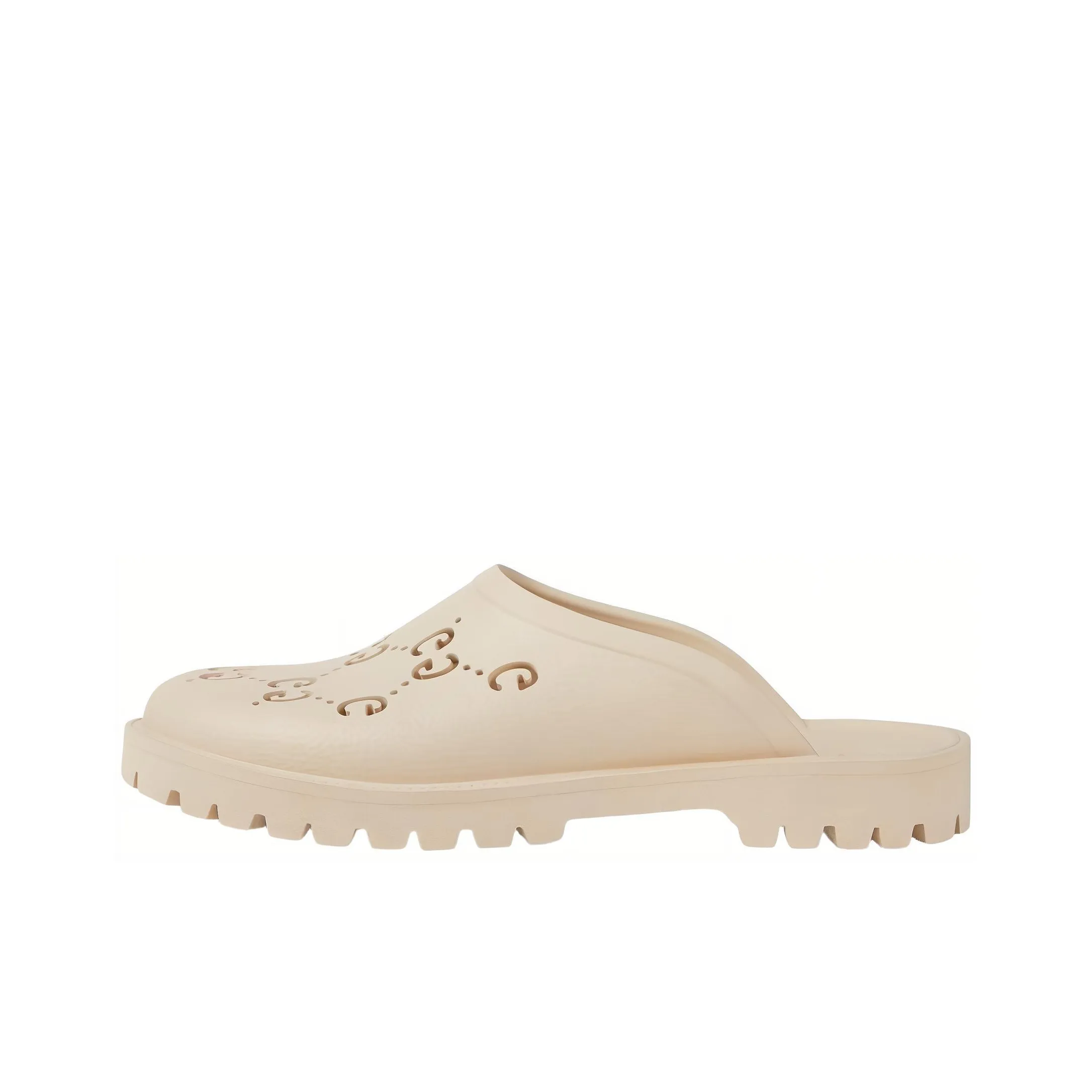 GUCCI Slip On Sandal 'Cut Out Monogram Mystic White'