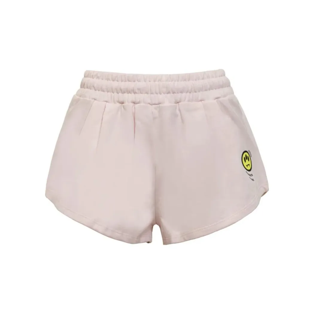 Barrow Logo Printed Pleated Shorts