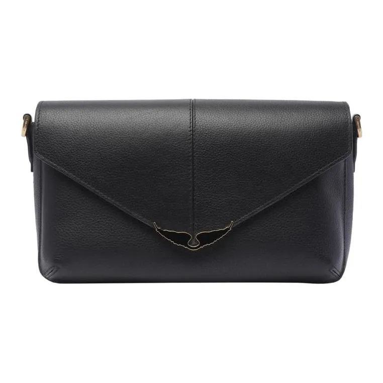 Zadig & Voltaire Calfskin Crossbody Bag, Shoulder Bag Women's Black
