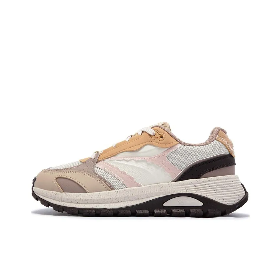 361° Амортизаторы Slip-resistant Abrasion-resistant Низкий Топ Повседневная обувь Женская Бежево-розовая