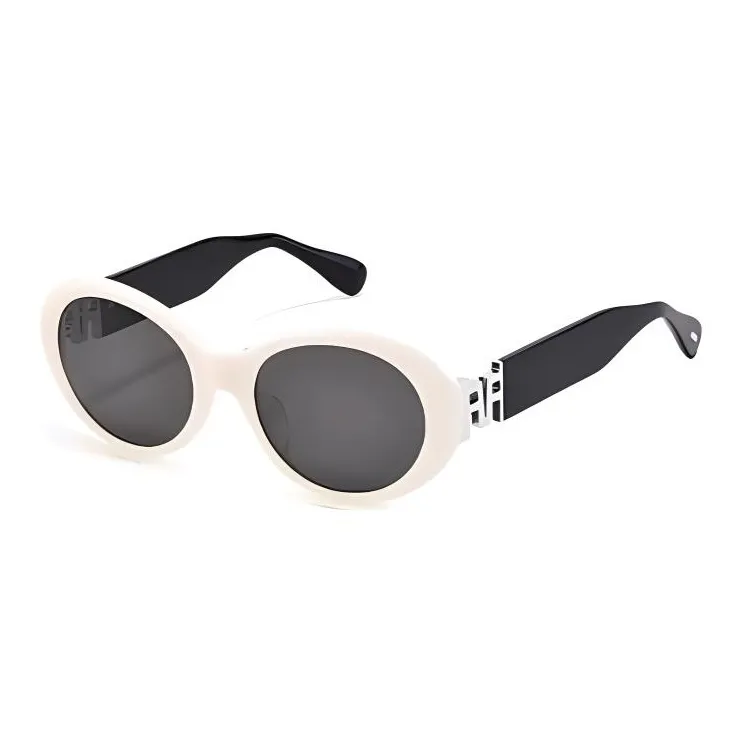 Fakeme Пластиковая оправа нерегулярная форма солнцезащитные очки унисекс белый черный