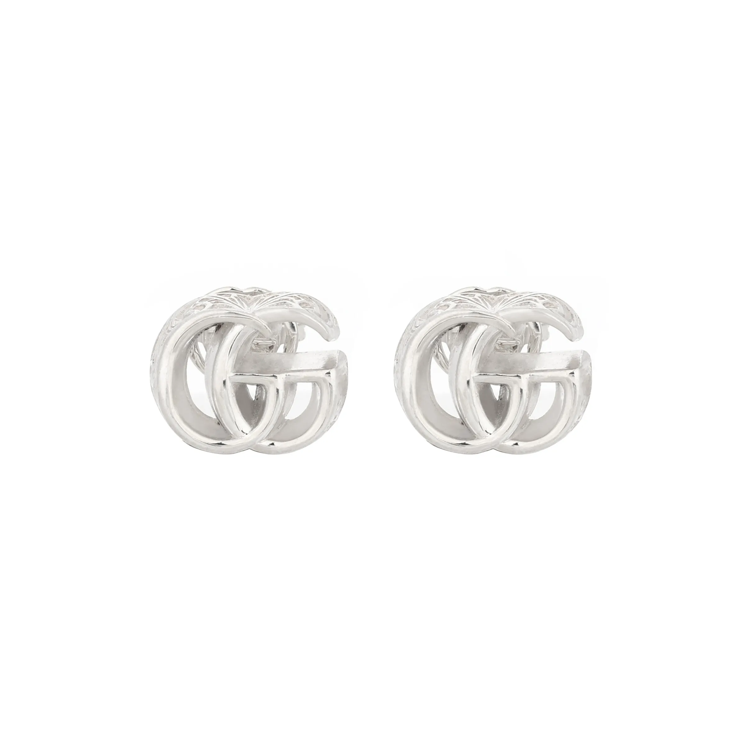 GUCCI 925 Sterling Silver Earrings Women's Silver