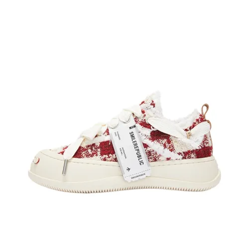 SMILEREPUBLIC Laugh Series Кеды Low Top Бургундский Унисекс