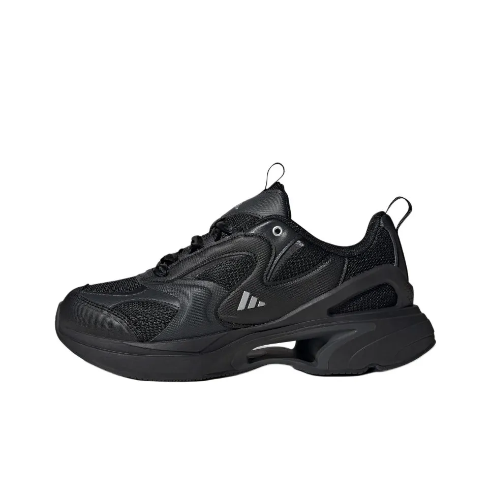 Adidas Slip-resistant Abrasion-resistant Low Top Casual Running Shoes Women's Black Adidas Противоскользящие Аbrasion-resistant Низкие Кеды Повседневные Беговые Кроссовки Женские Черные