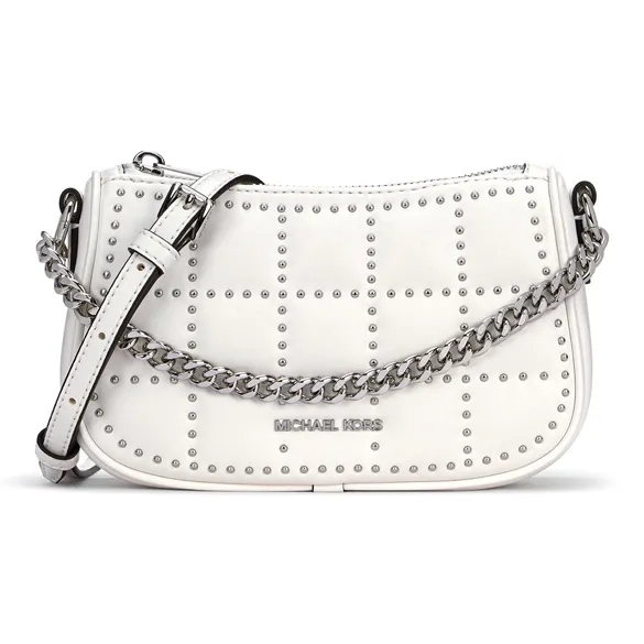 MICHAEL KORS CARMELA Искусственная кожа Сумка через плечо Седельная сумка Сумка через плечо Маленькая Женская Белая