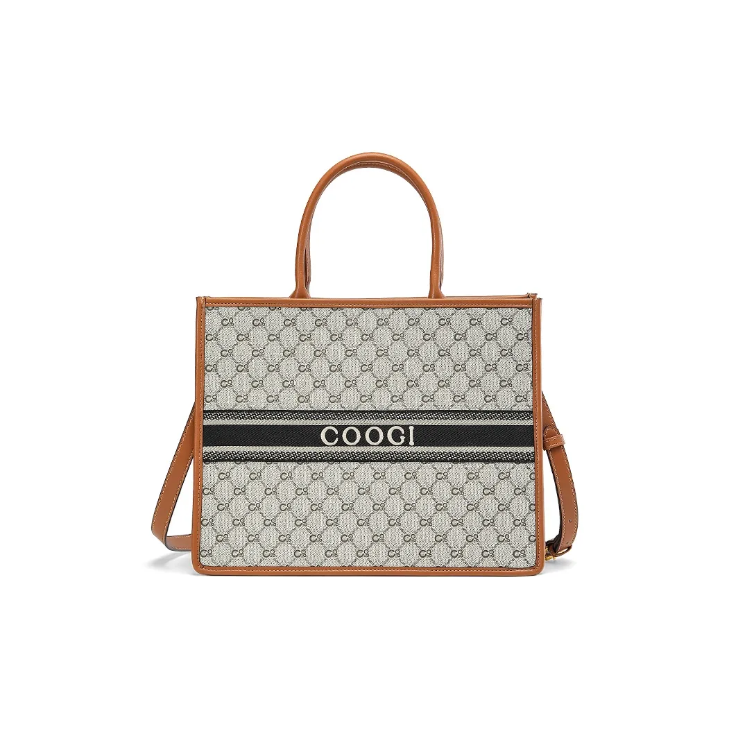 COOGI PVC Crossbody Handbag Large Size Women's Brown