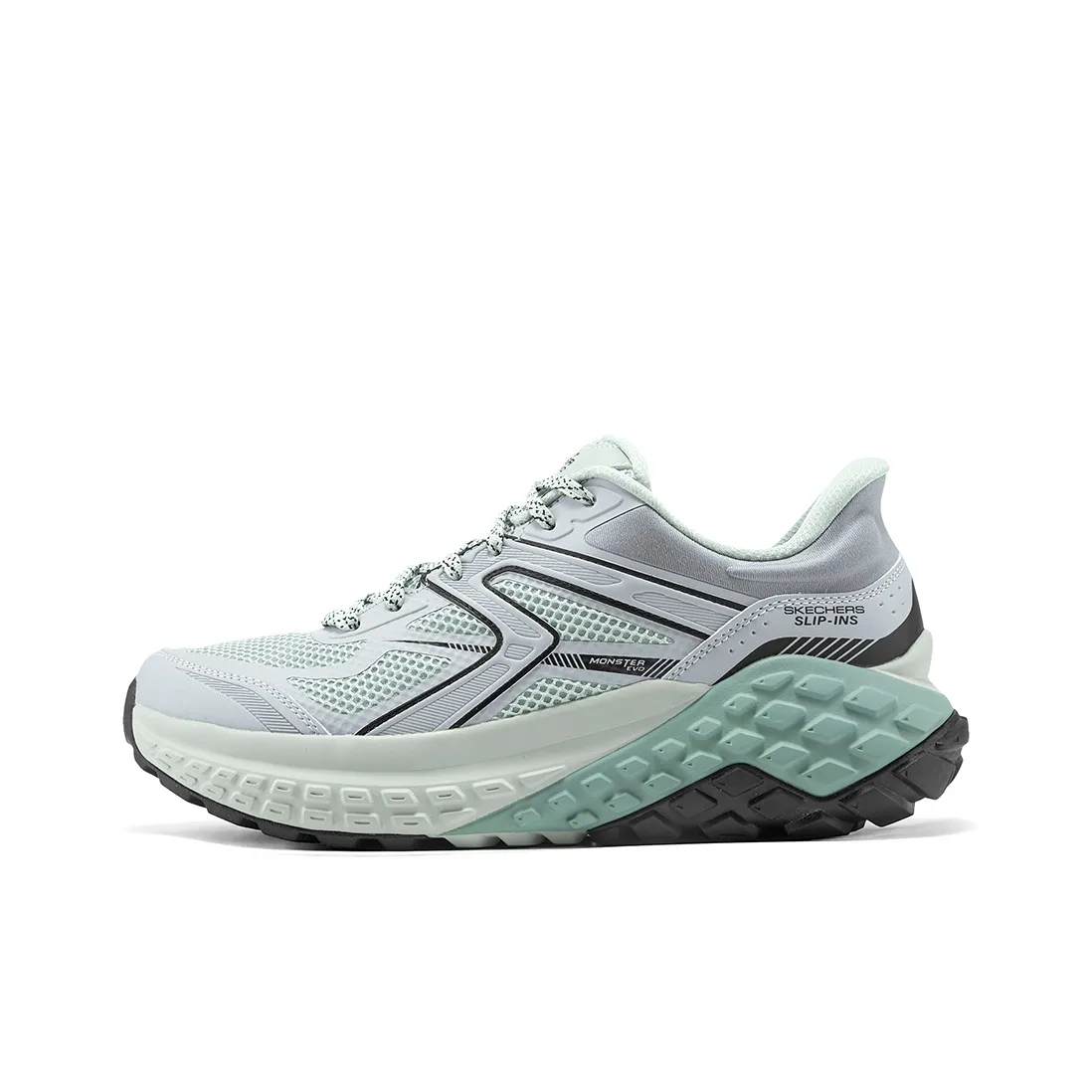 Skechers Monster Устойчивая к истиранию Низкая Повседневная Обувь Мужская Бирюзовая