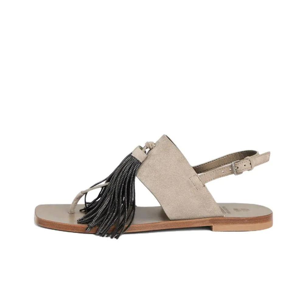 Brunello Cucinelli One Strap Sandals Women's Gray