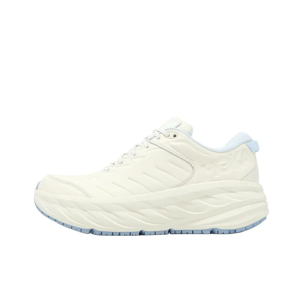 HOKA ONE ONE Bondi SR Anti Slip Wear Resistant Low Top Casual Shoes Men's Ecru