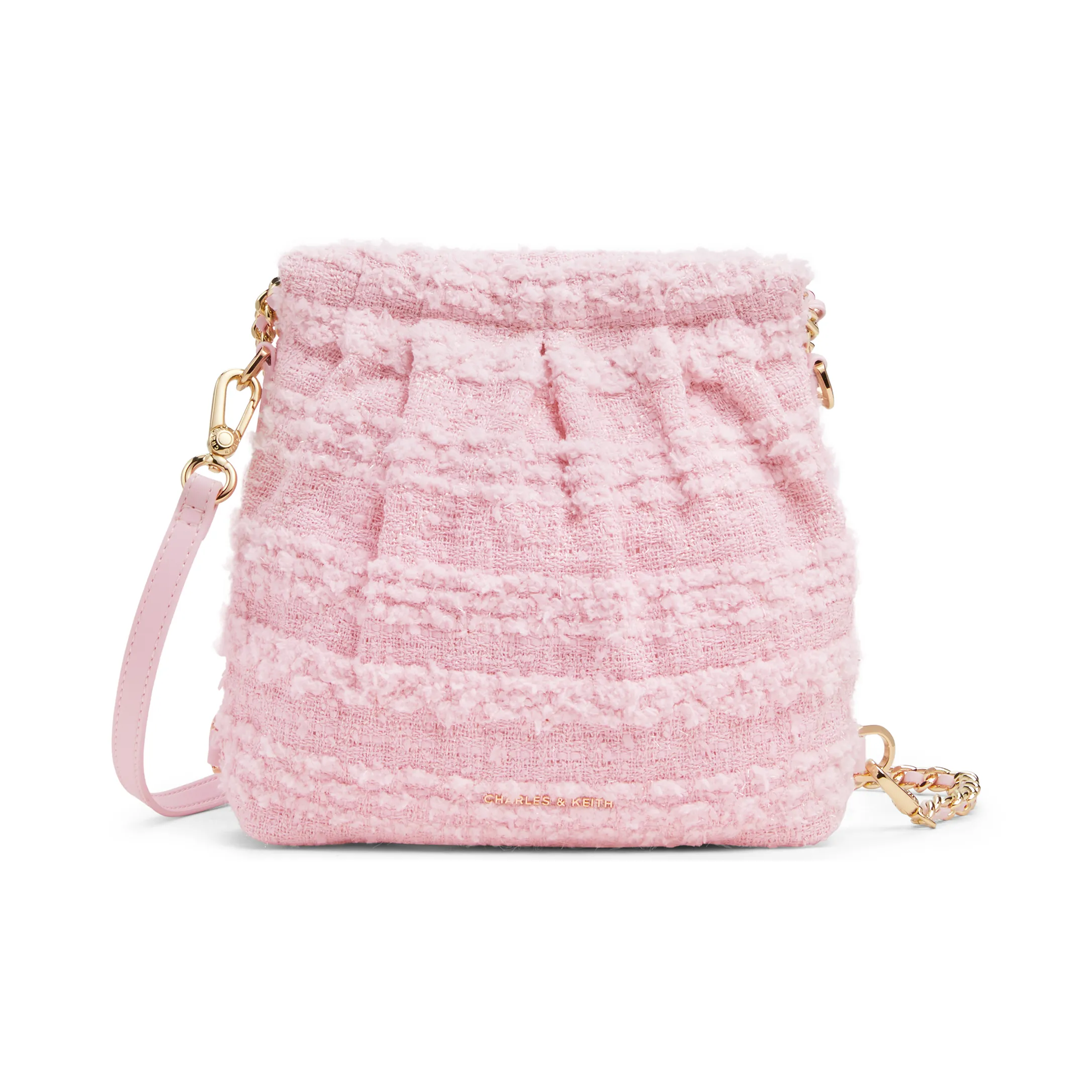 CHARLES KEITH ПУ (полиуретан) Сумка-хобо Двойная Плечевая Сумка через плечо Подмышечная Сумка на плечо Маленькая Женская Серебряная Розовая