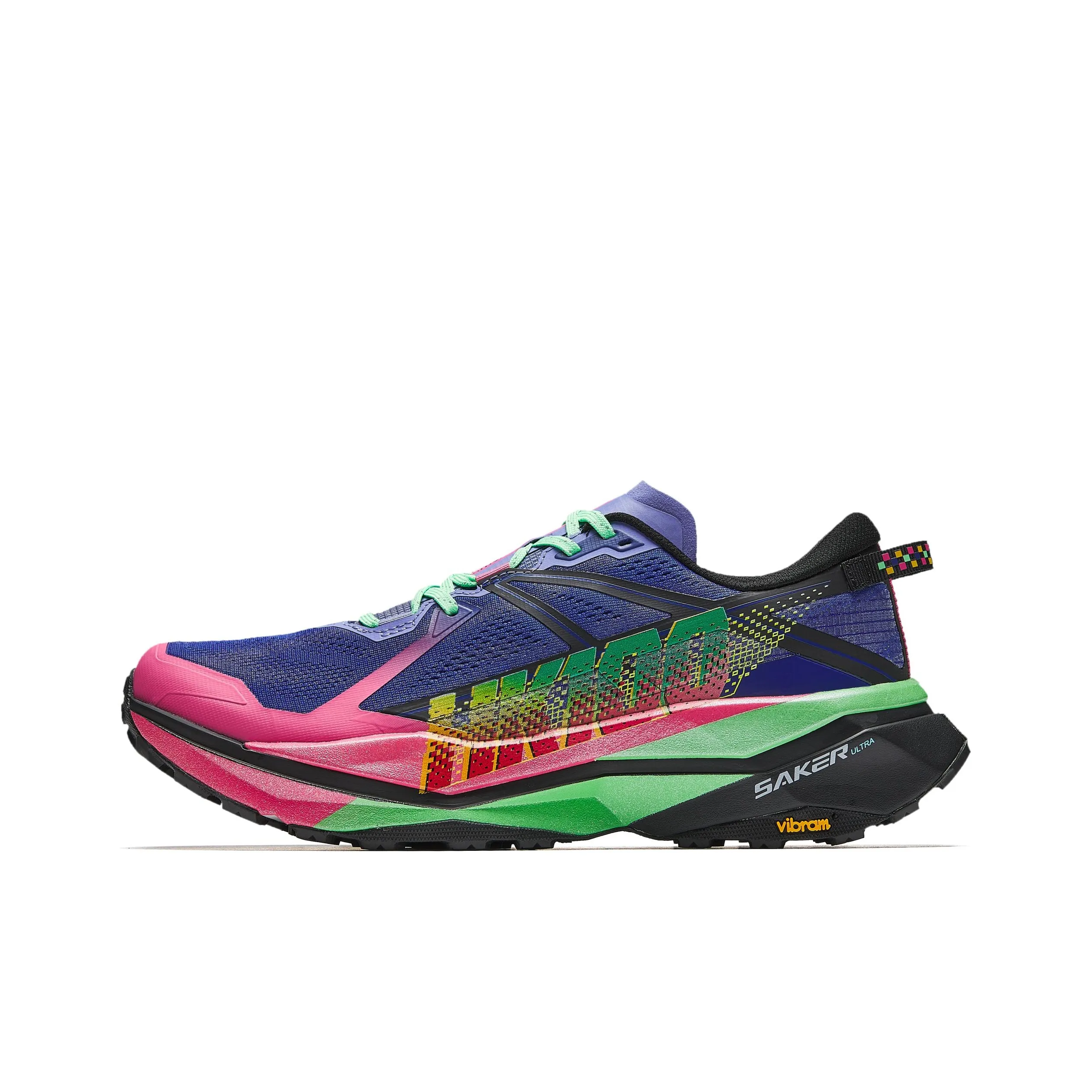 Anta Anti-Slip And Wear-Resistant Breathable Low-Top Casual Running Shoes Men's Blue Pink Green