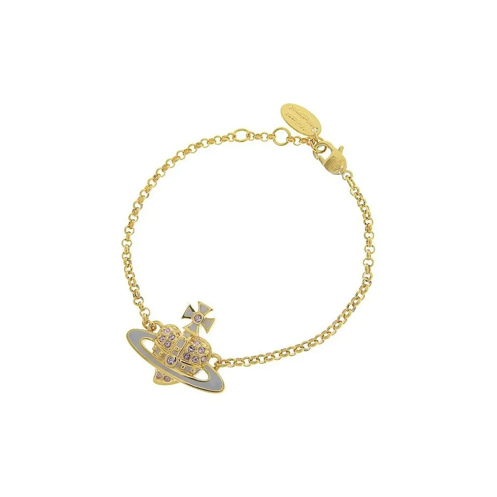 Vivienne Westwood Brass Bracelets Унисекс Gold Blue