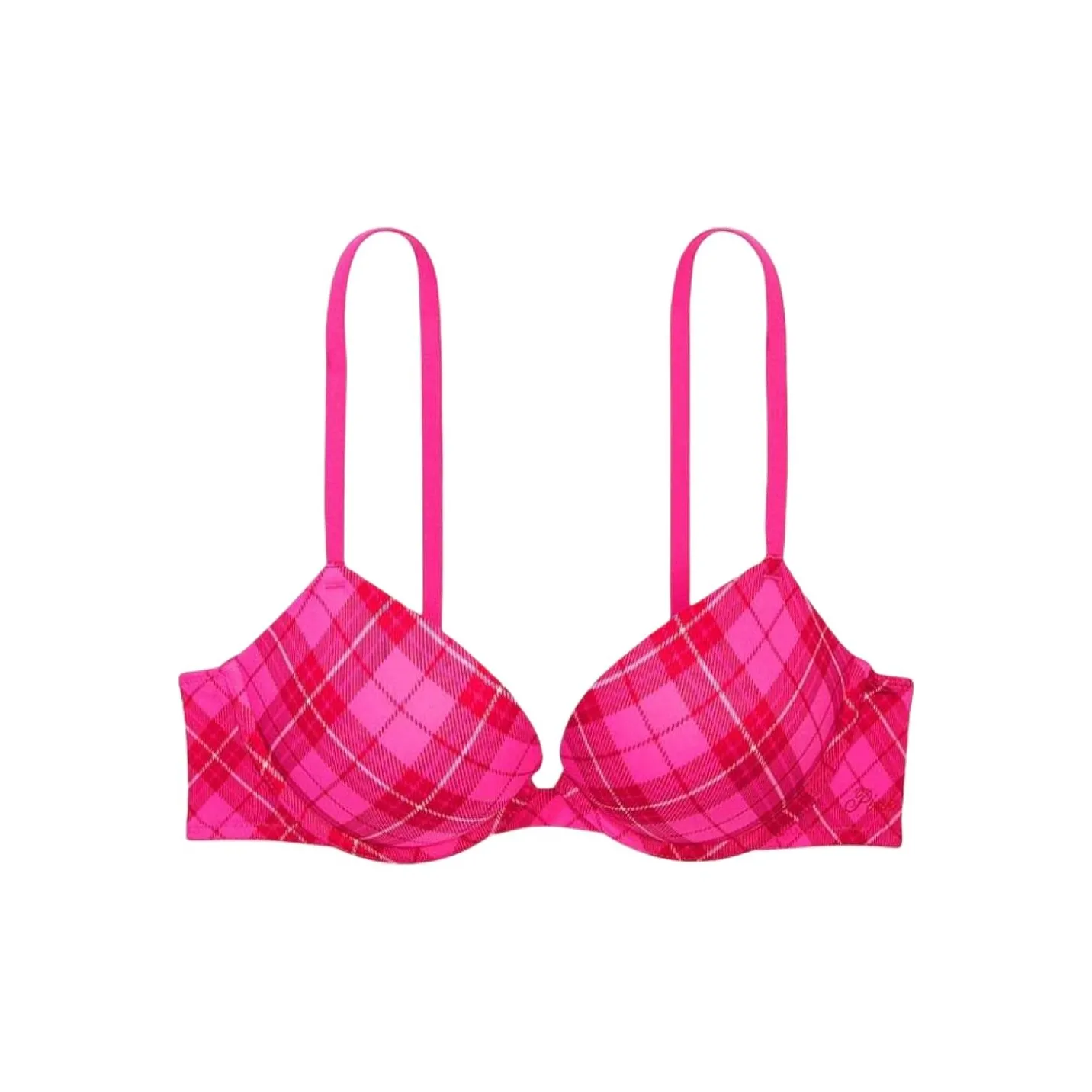 Victoria's Secret Розовый Девичий Бюстгальтер Женские Сладкий стиль Розовая Клетка