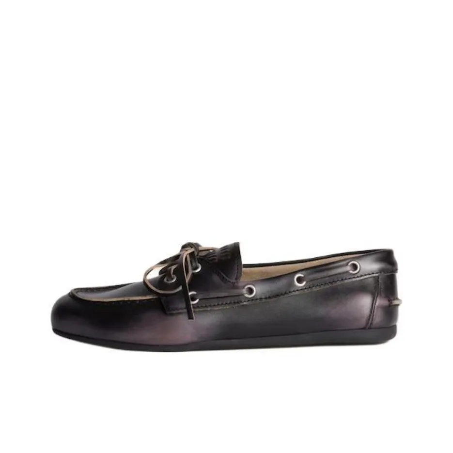 MIU MIU Casual Single Shoes Women's Black Brown