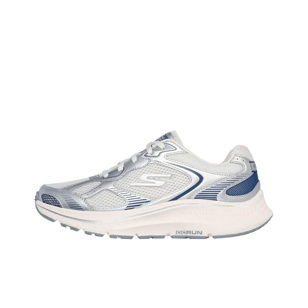 Skechers Go Run Consistent 2,0 Low Топ Беговые кроссовки Женские Белые Серебряные