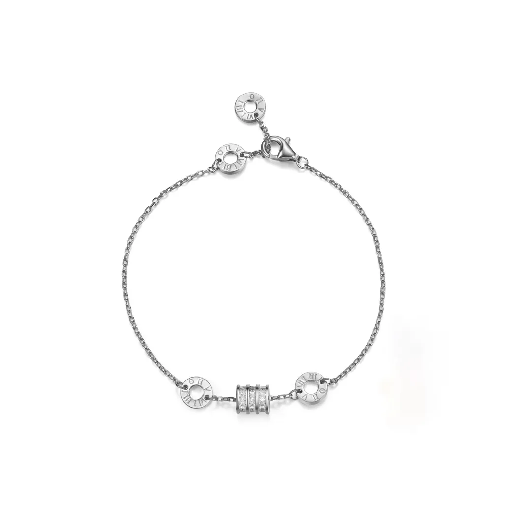 FANCI 925 Sterling Silver Bracelets Women's Silver White