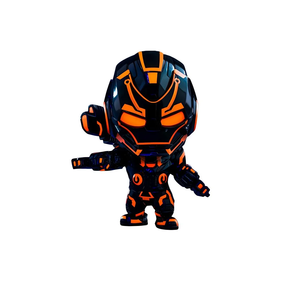 Hot Toys Военная машина Cosb697 Мстители 4 Endgame Фигурки в стиле Chibi BATTLE Lightspeed Оранжевый