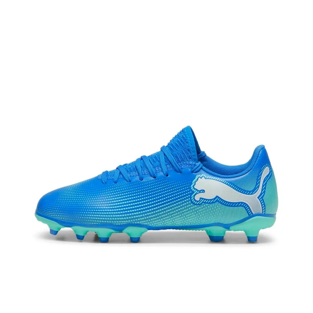 PUMA FUTURE 7 PLAY Низкий Топ Детская Футбольная Обувь Синий Зеленый Подростки