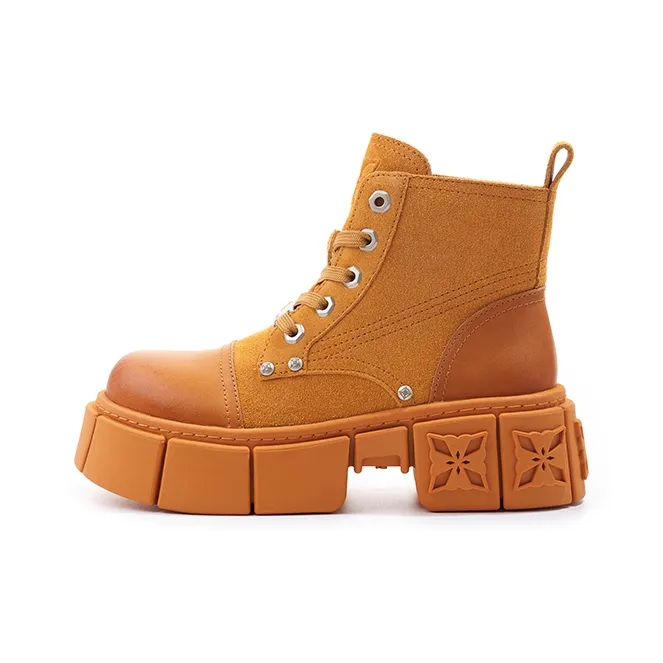 TRAPAR WAVES Короткий Мартин Boot Женские Имбирно-желтый