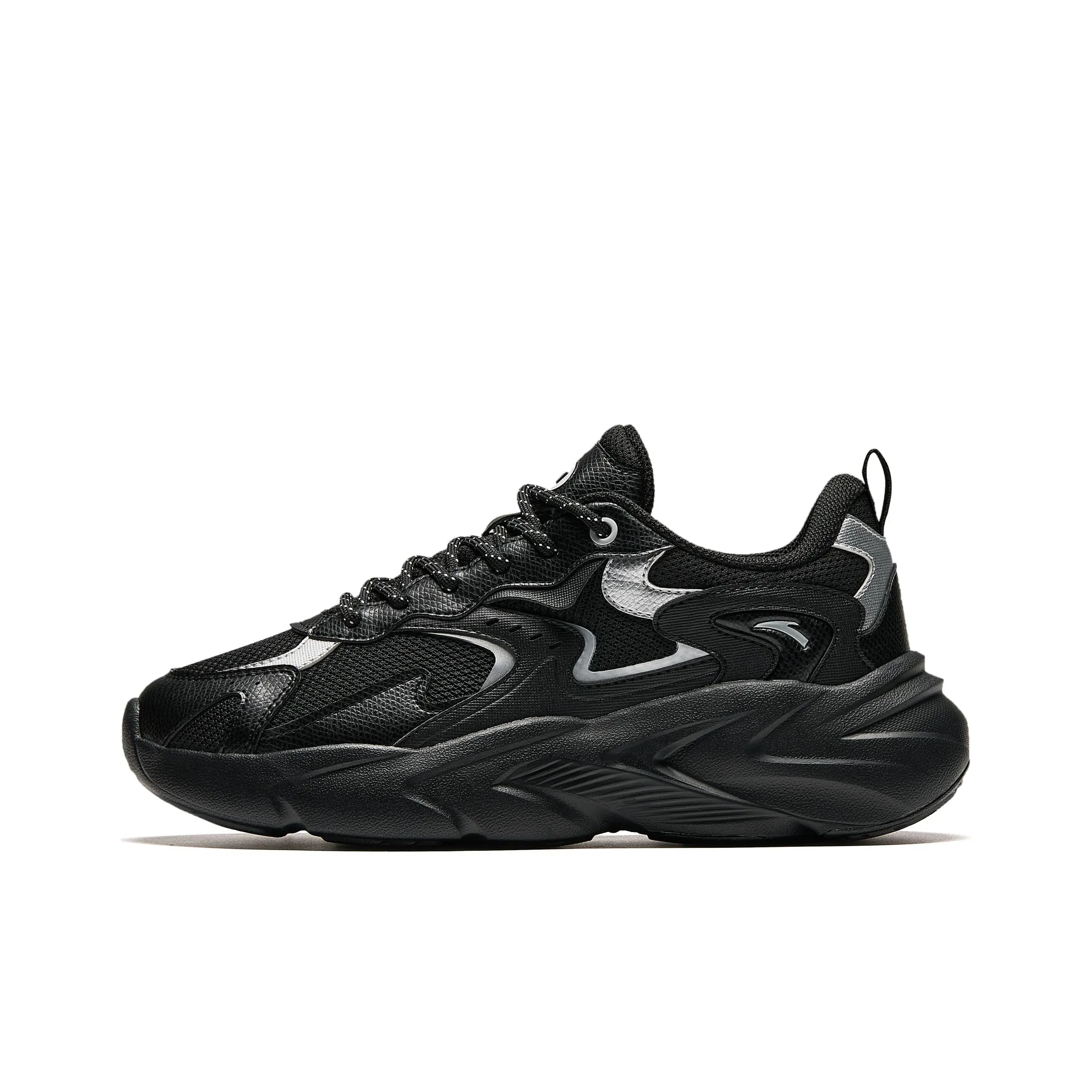 ANTA Противоскользящий Износостойкий Дышащий Низкий Топ Casual Женский Черный Серебряный