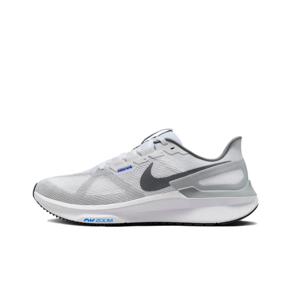 Nike Abrasion Resistant Low Top Casual Long Distance Running For Urban Commute Running Shoes Men's Gray White
