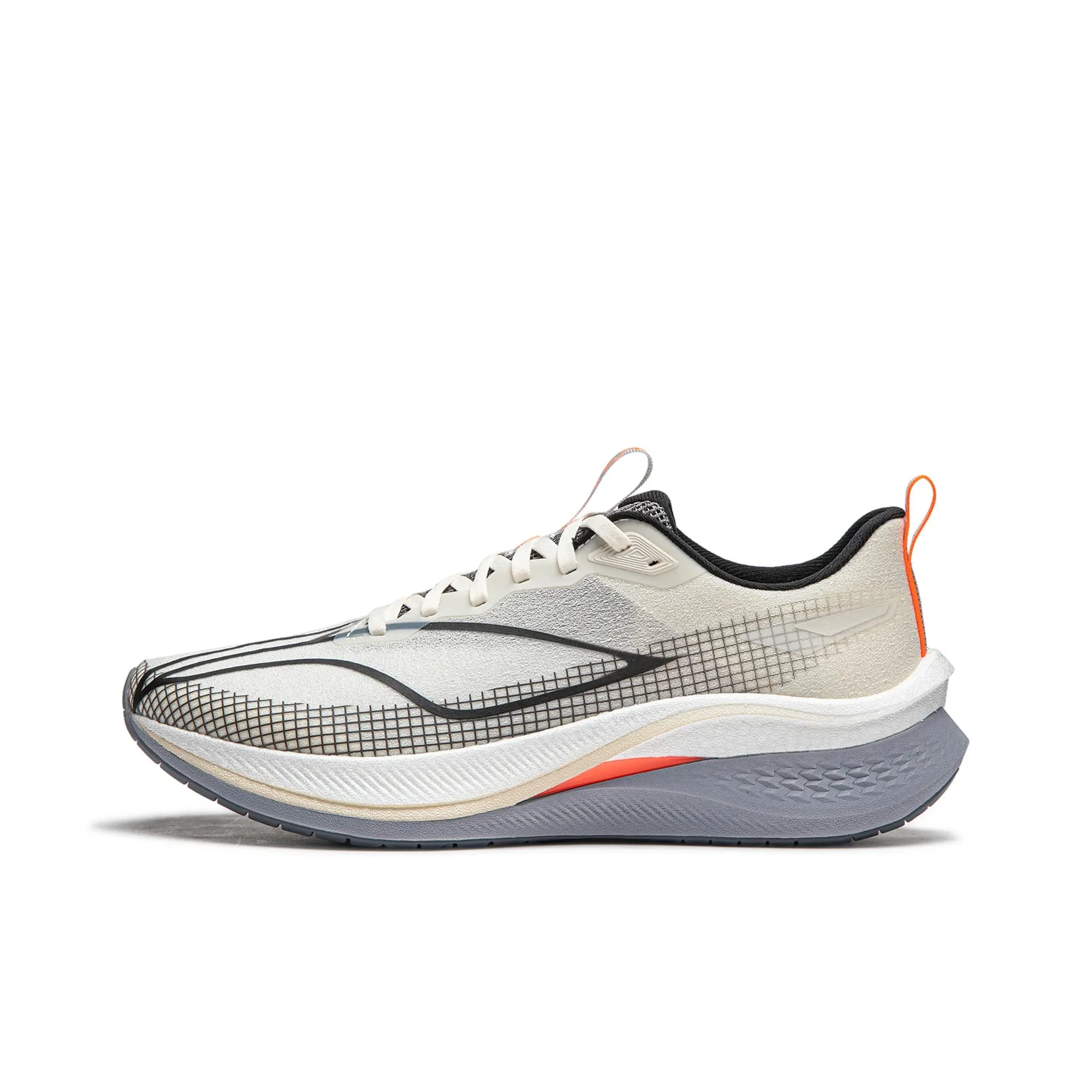 LiNing Red Hare 7 Pro Shock Absorbers Slip Resistant Low Top Running Shoes Men's Ecru With Gray