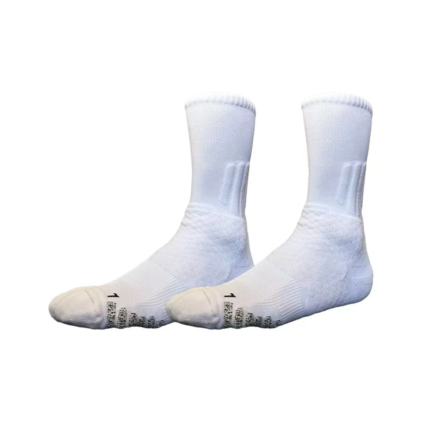 UZPO Elite Basketball Socks Unisex 2 Pack White Black