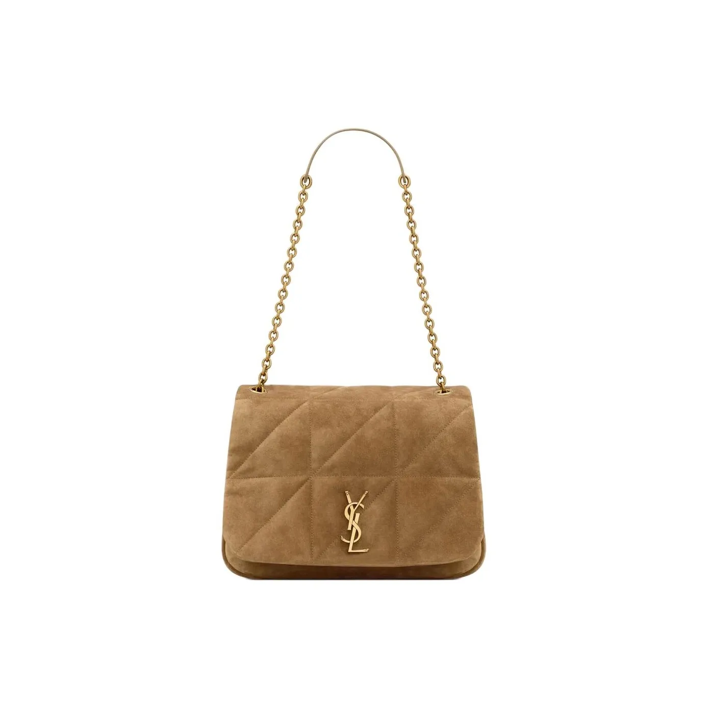 SAINT LAURENT Jamie Calfskin Shoulder Bag Medium Size Women's Golden Leaf