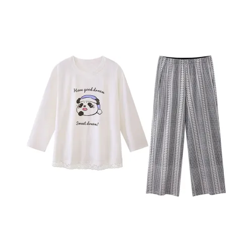 JINGYUN Deep Pajama 70 Облако Свет Белый Женские Пижамные Комплекты