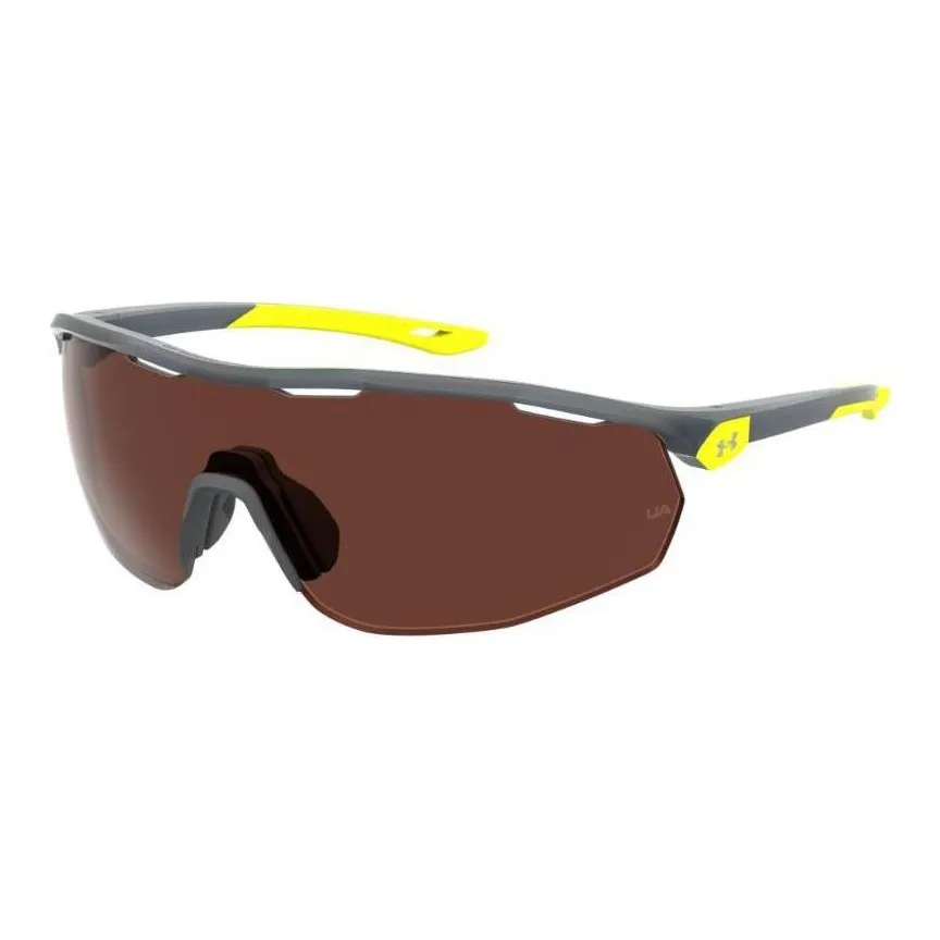 Under Armour Injection Molded Irregular Shape Sunglasses Men's Gray