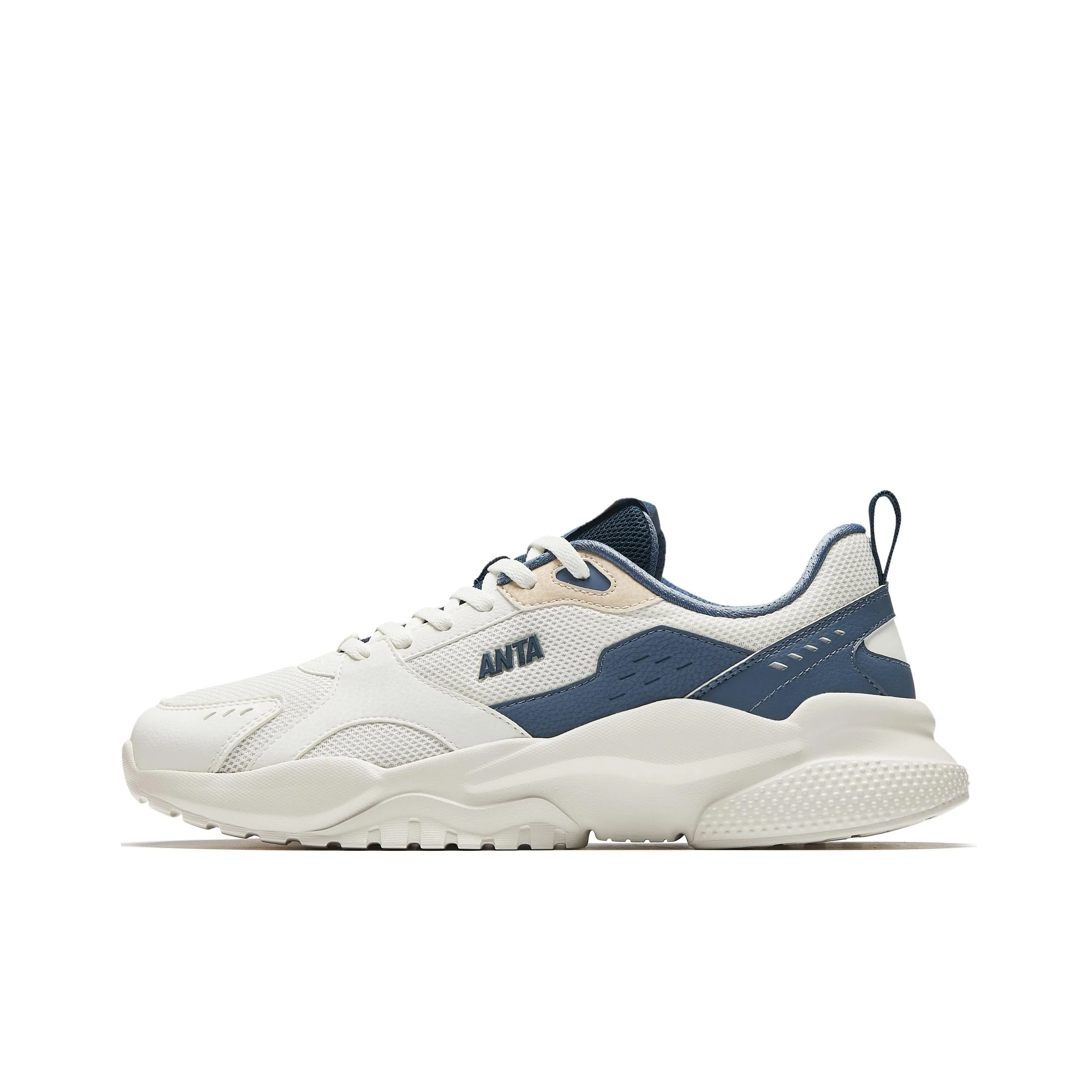 ANTA Противоскользящий Износостойкий Дышащий Низкий Топ Casual Мужской Белый Синий