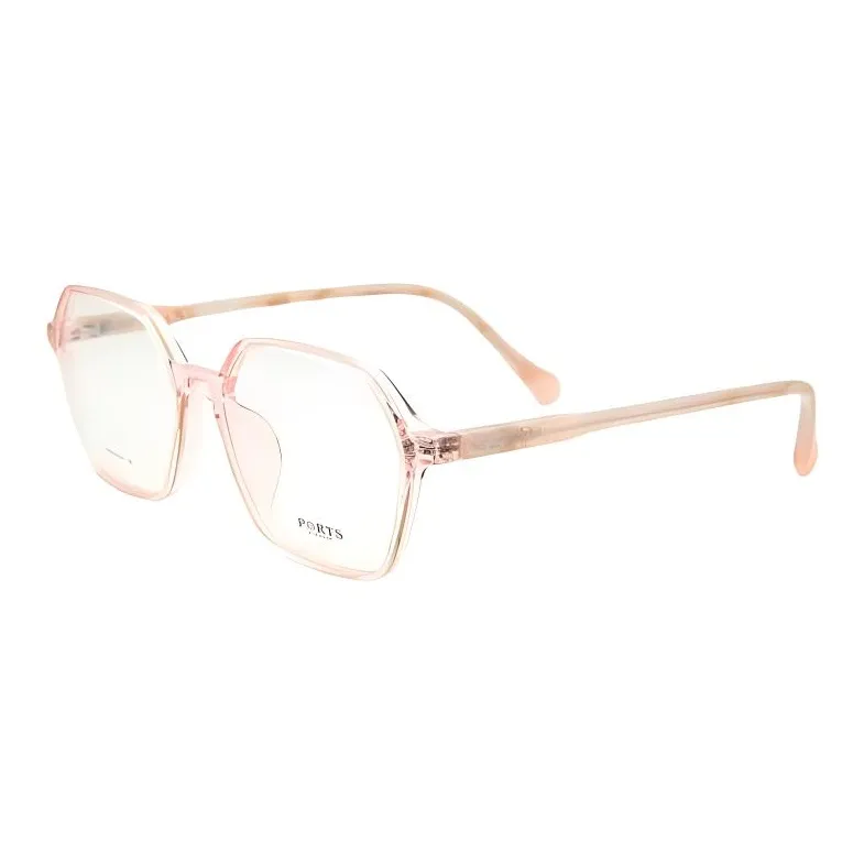 PORTS Пластиковая оправа Нерегулярной формы Оправа для очков Женская Прозрачно-розовая