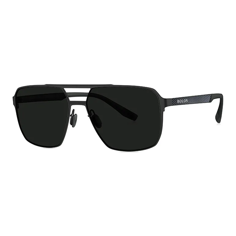 BOLON Stainless Steel Rubber Aviator Sunglasses Men's