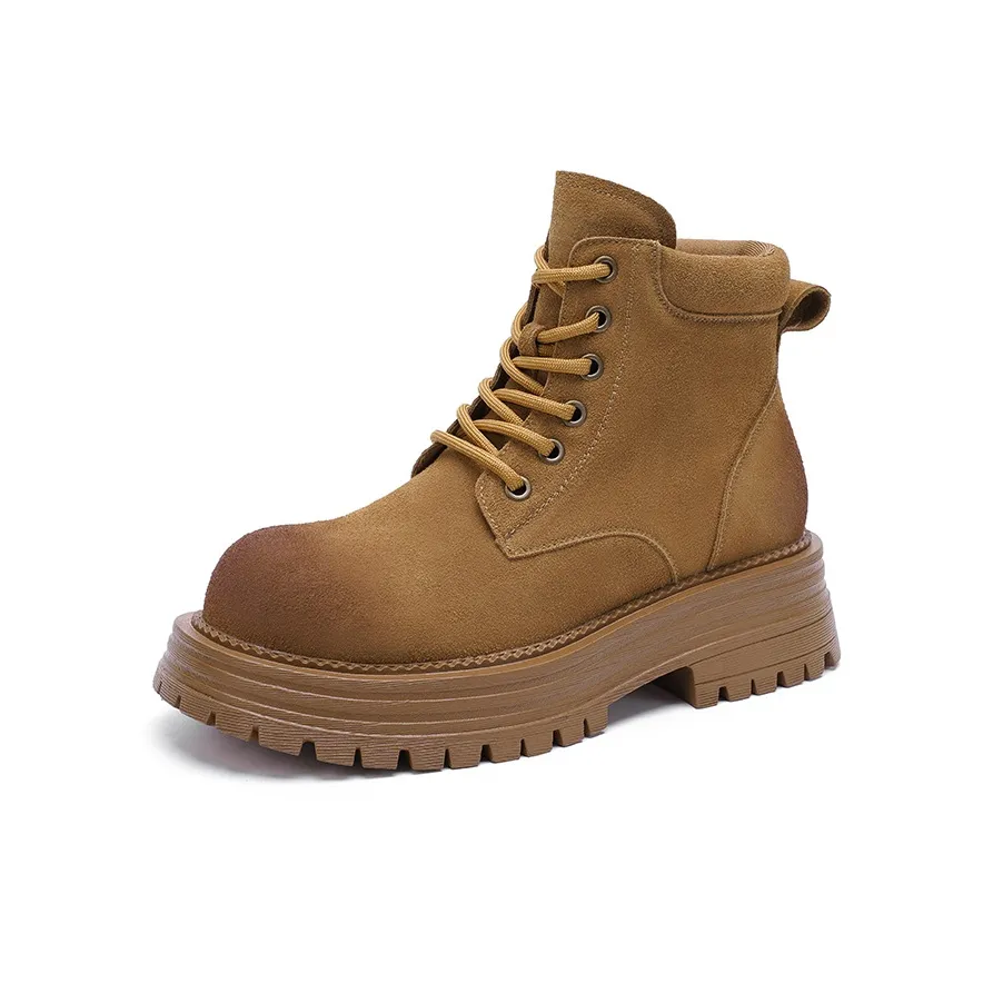 HUANAI Короткий Мартин Ботинок Женские Желтые