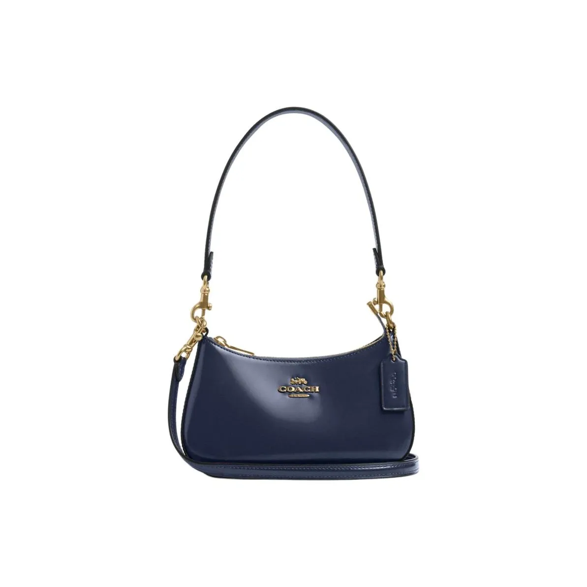 COACH Teri Cow Leather Portable Crossbody Bag, Shoulder Bag Mini Women's Marine Blue