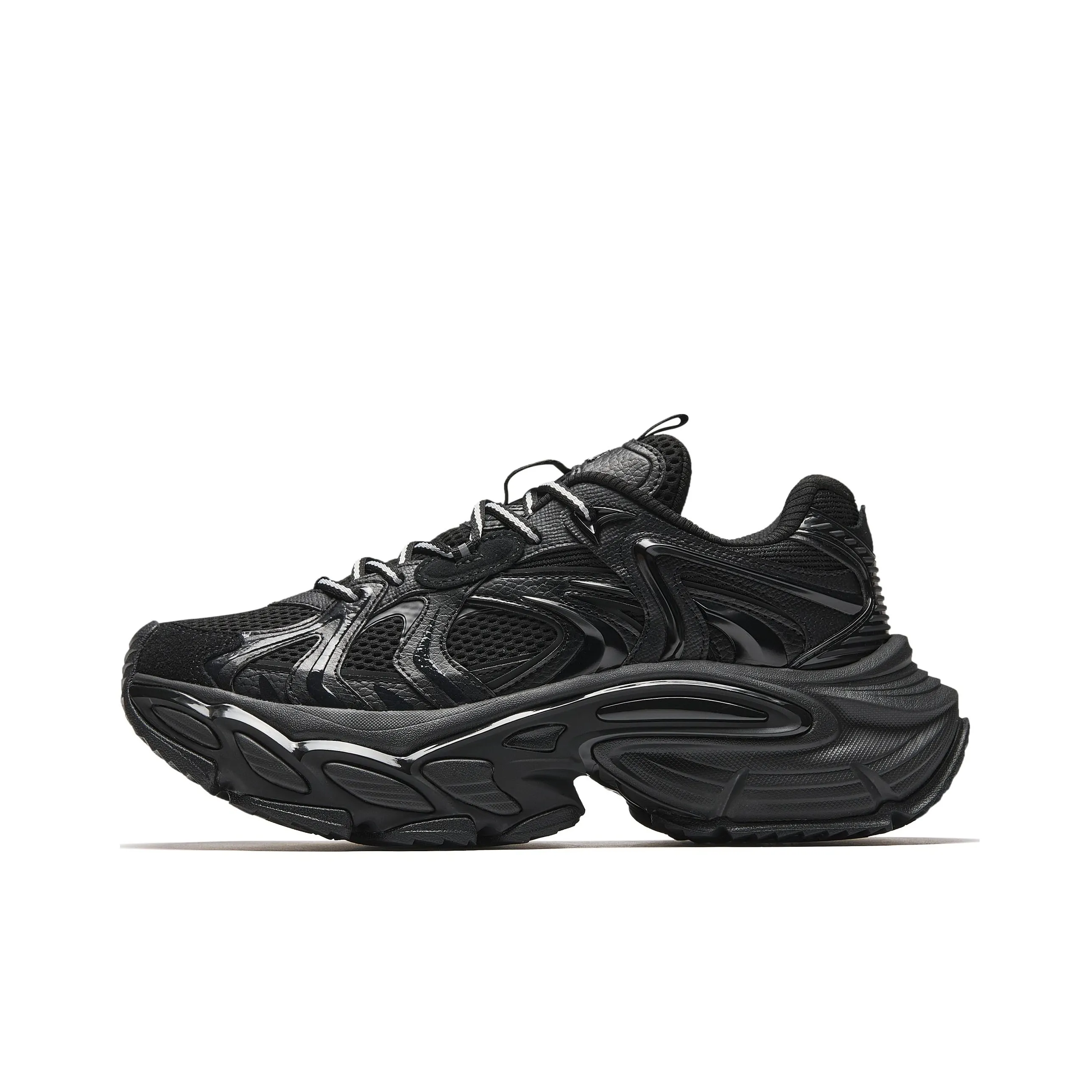 ANTA Star Moon 3 противоскользящие и износостойкие кроссовки с увеличением высоты низкий топ мужские черные