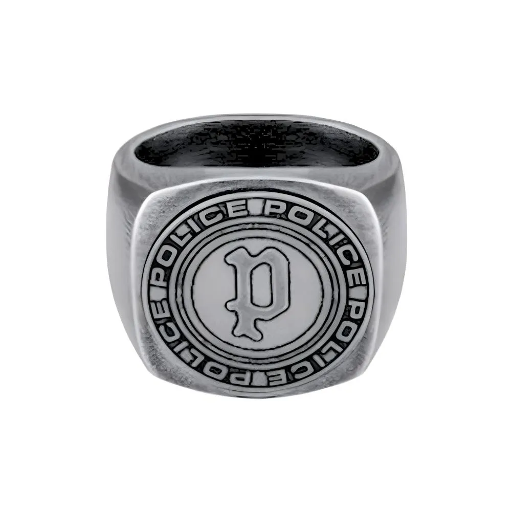 Police Steel Rings Men's Silver