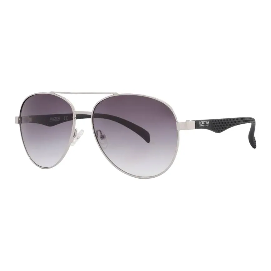 KENNETH COLE Metal Aviator Sunglasses Men's Silver