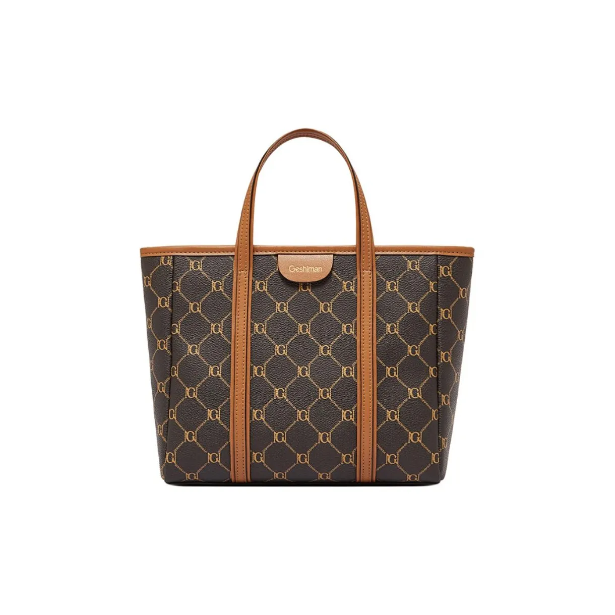 Geshiman PVC Тоут Женская сумка Сумка Обычный Женские Кофе Экрю