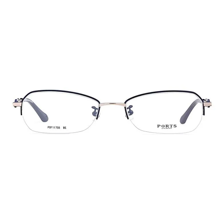 PORTS Титан Материал Нерегулярная форма Оправы для очков Женские Синий