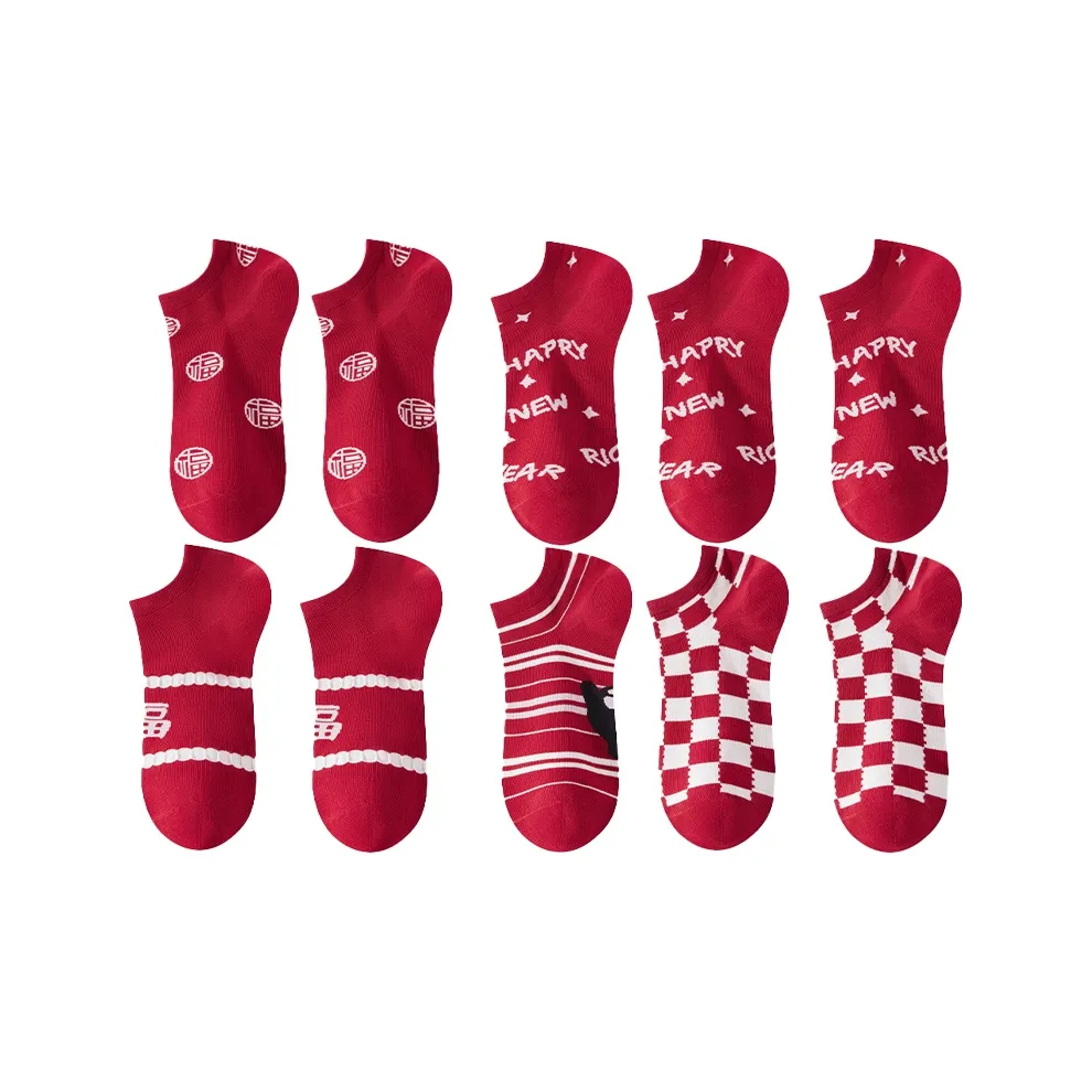 MADALLO No Show Носки Женские 10 пар Красный