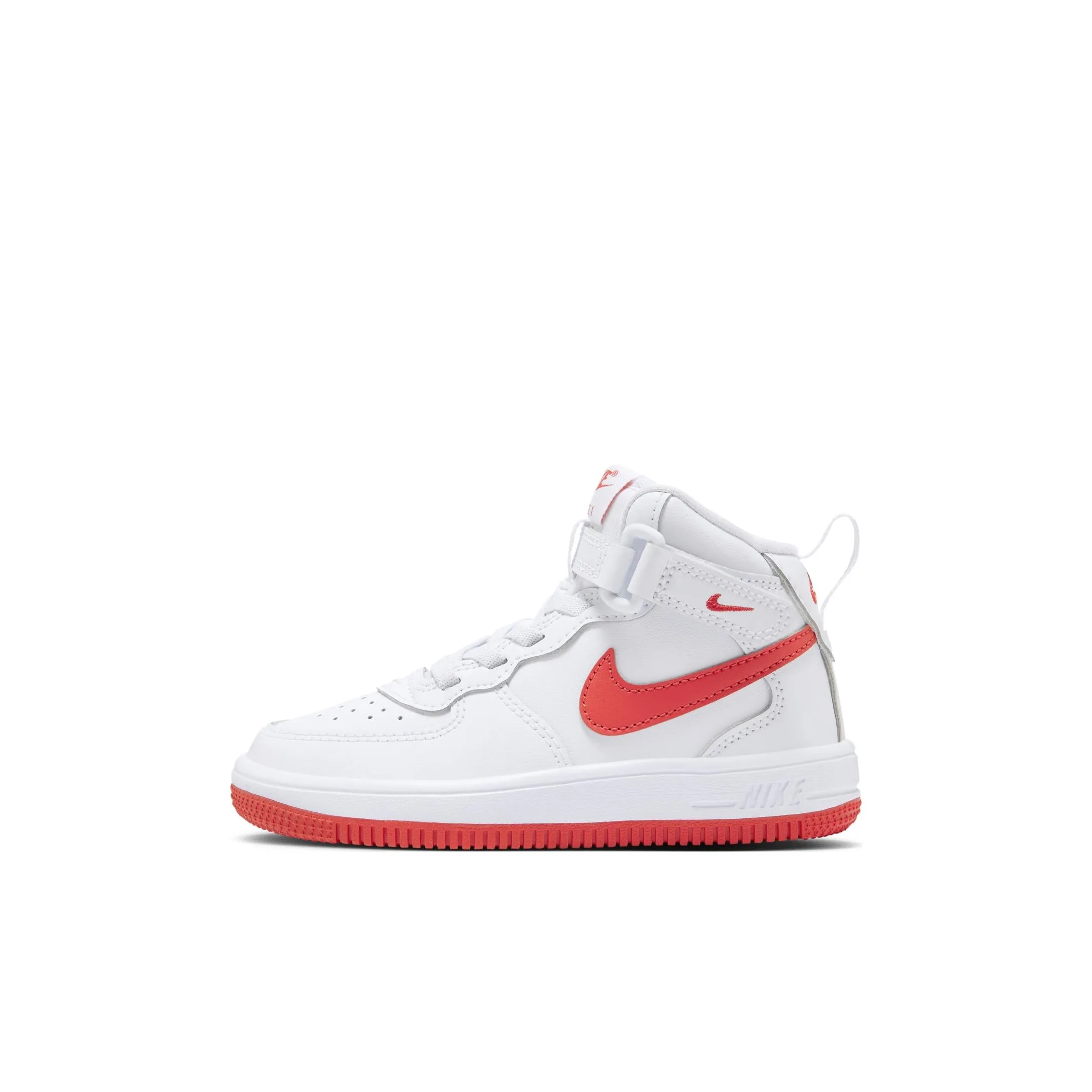 Nike Амортизация Износостойкие Высокие Детские Лифтшуз Белый Красный