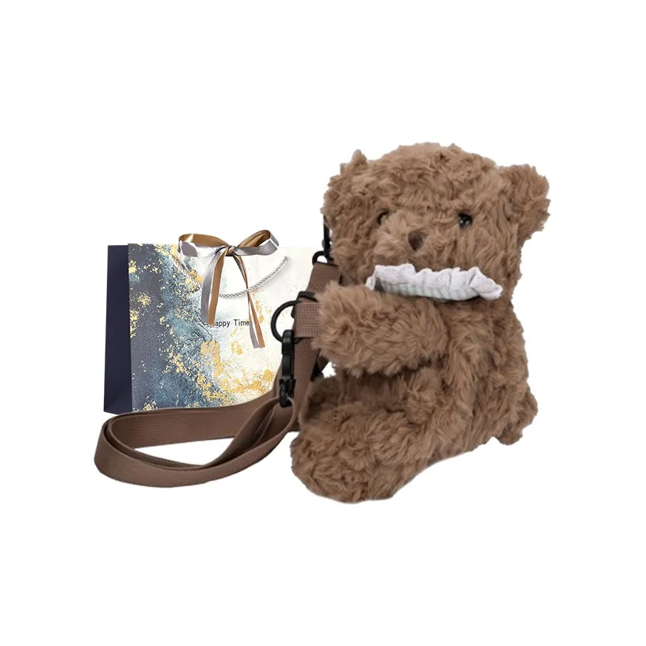 Iman's House Plush Backpack Regular Unisex Brown Bear/White Mei Sheep/Orange Fox/Gray Elephant