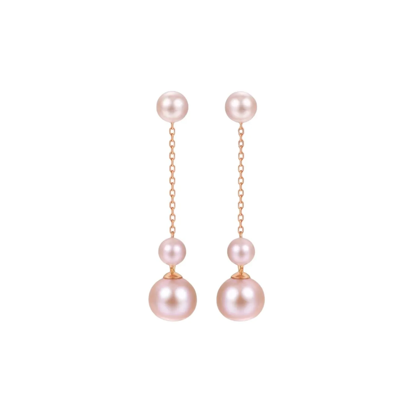 LAISHENTONGLING 18K Gold Earrings Women's Gold/Pink
