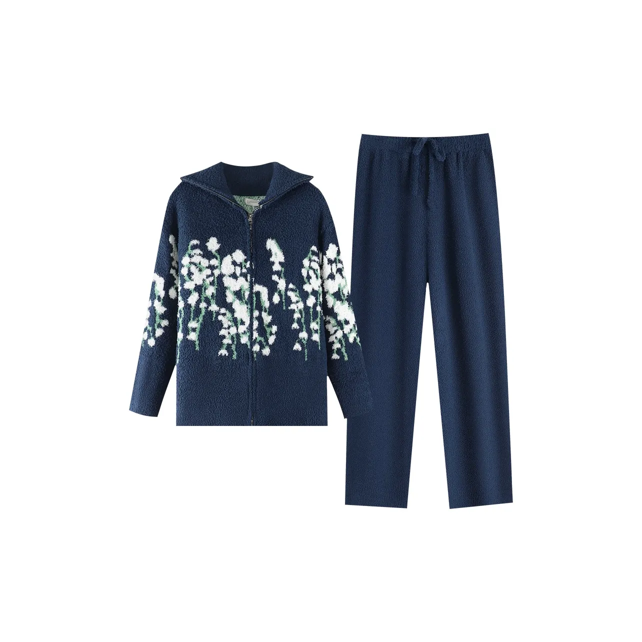 ZumashL Luxury Designer Series Пижамный комплект Женские MORNING Пыльно-синий