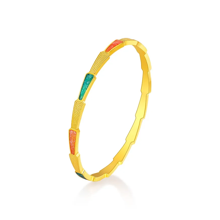 Diamond International Foot Silver 990 Bangles Women's