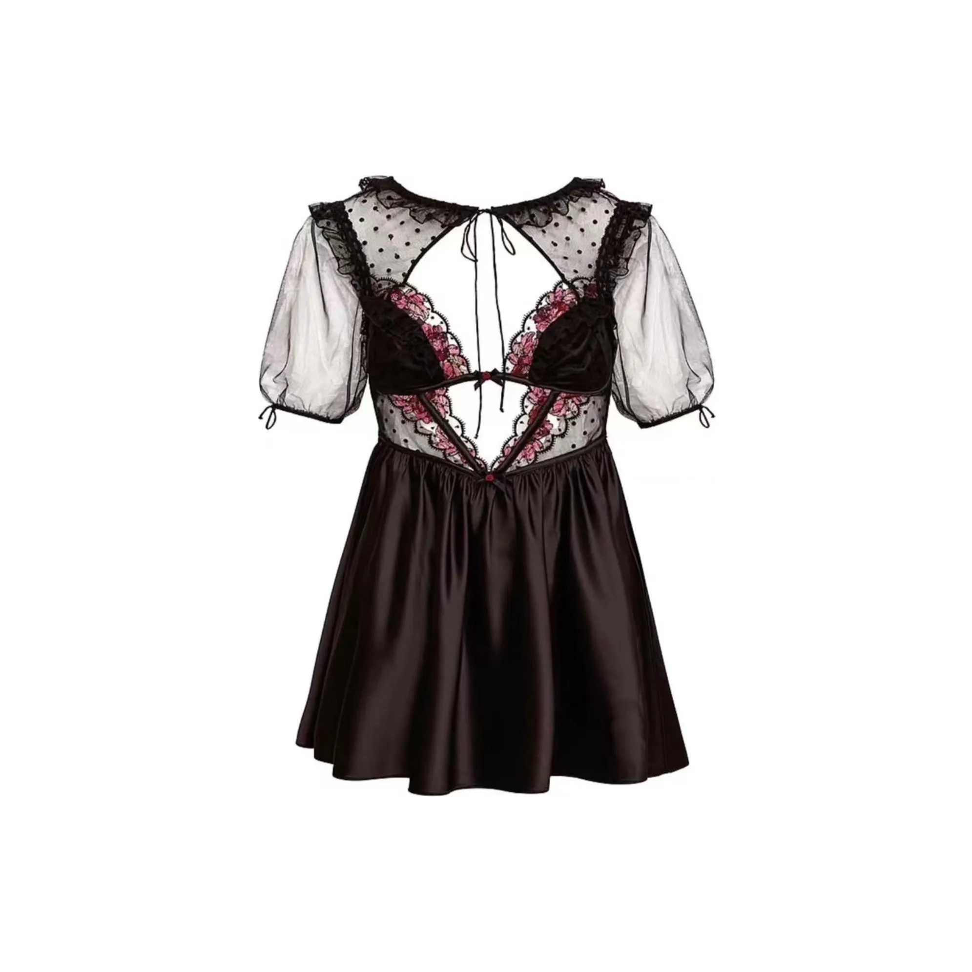 Victoria's Secret x For Love And Lemons Nightgown Women's Black