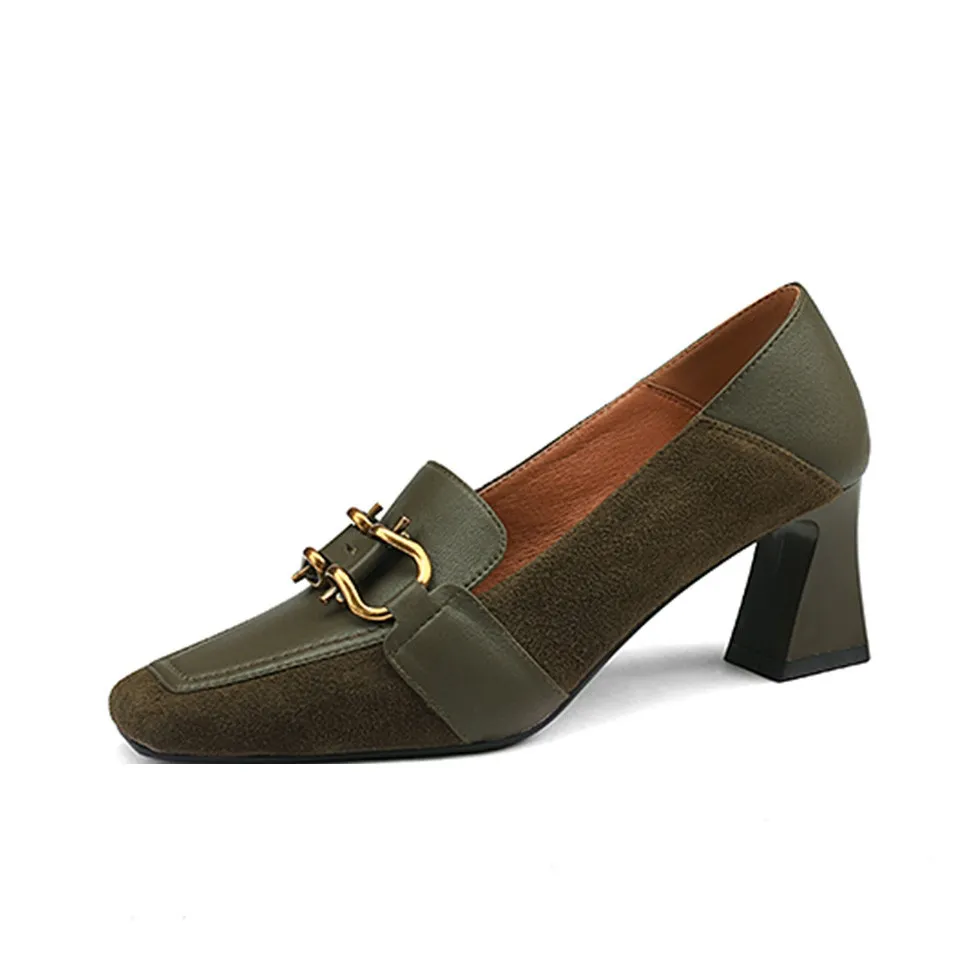 XICUNMINGWU Грубый каблук высокий каблук 6 см женский