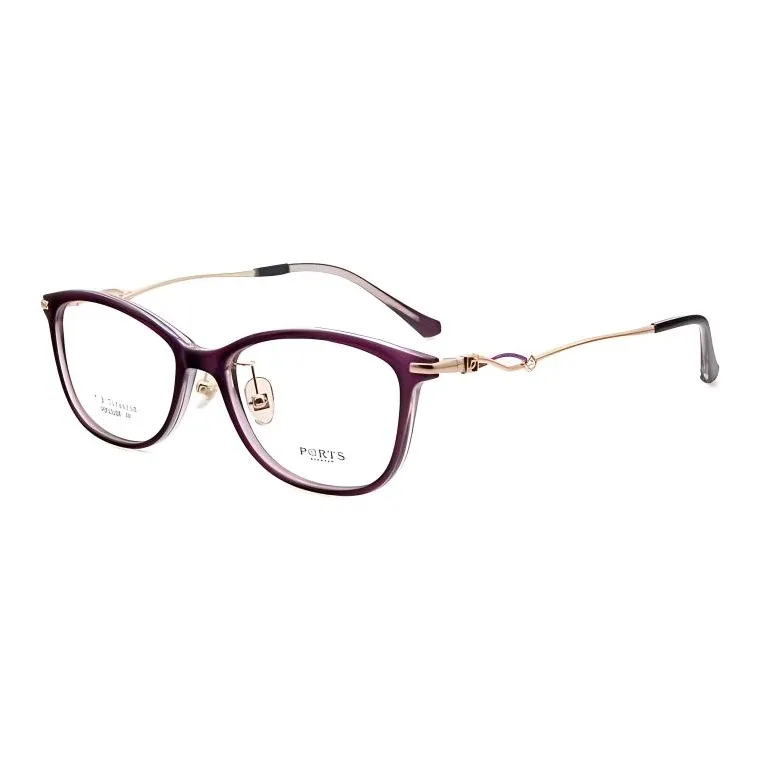 PORTS Титан Квадратные Оправы для Очков Женские Фиолетовые