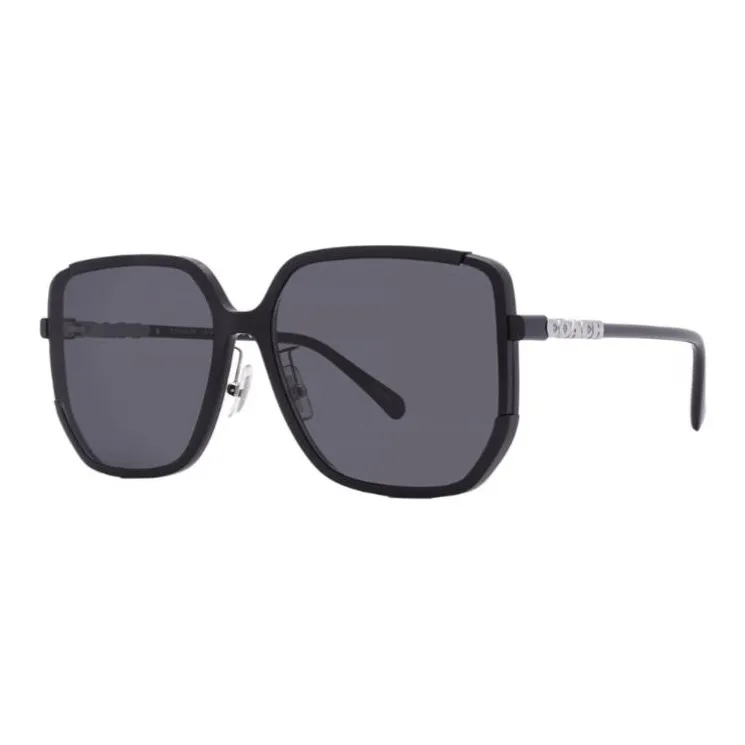 COACH Пластик Бабочка Солнцезащитные очки Женские Черный